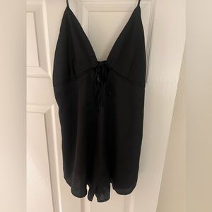 Cotton Candy LA Black Silk Romper